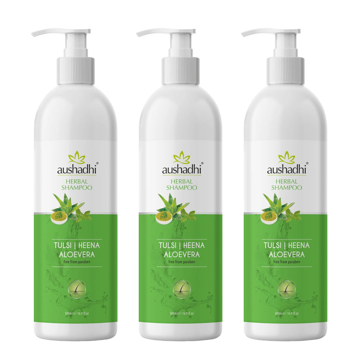 Aushadhi Herbal Shampoo (Tulsi, Heena, Aloevera)