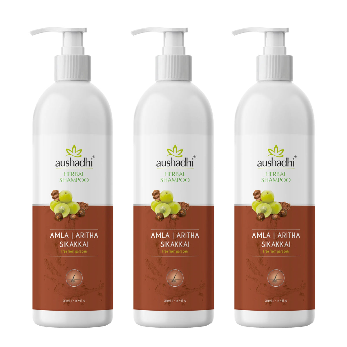 Aushadhi Herbal Shampoo (Amla, Aritha, Sikakkai)