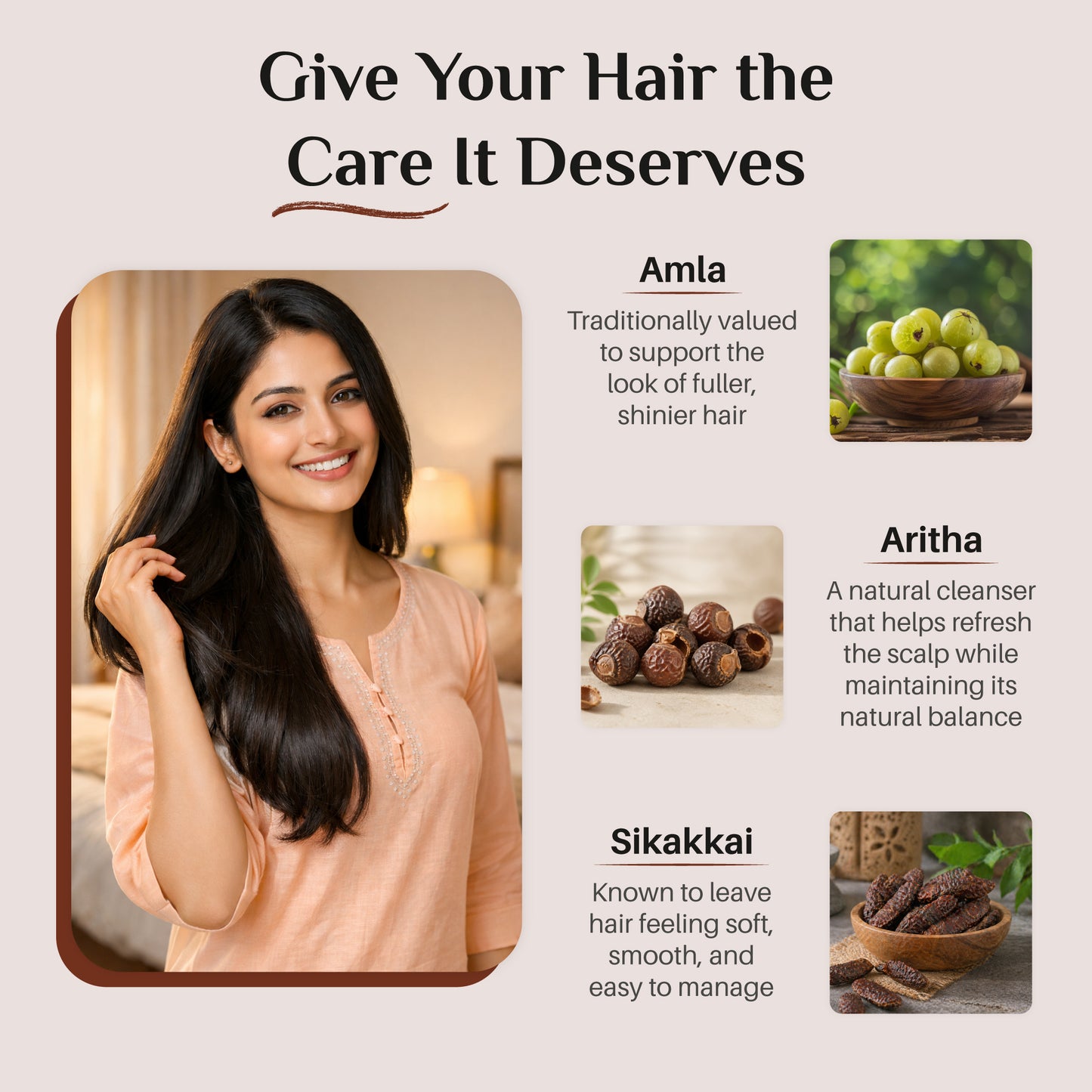 Aushadhi Herbal Shampoo (Amla, Aritha, Sikakkai)