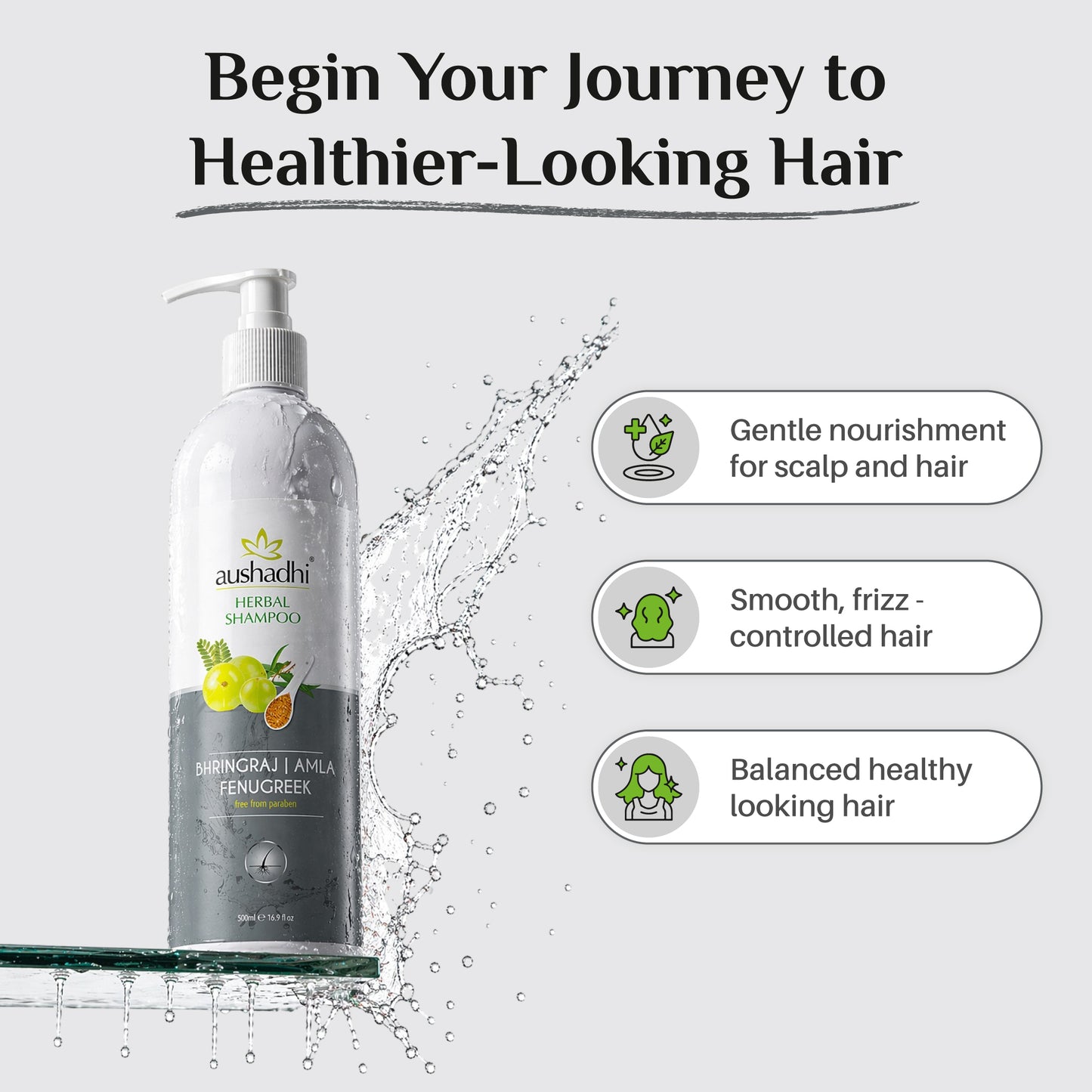 Aushadhi Herbal Shampoo (Bhringraj, Amla, Fenugreek )