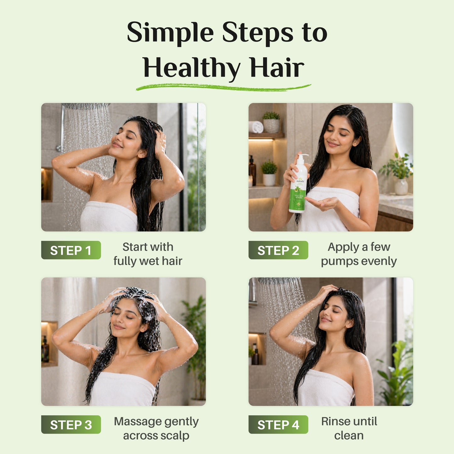 Aushadhi Herbal Shampoo (Tulsi, Heena, Aloevera)