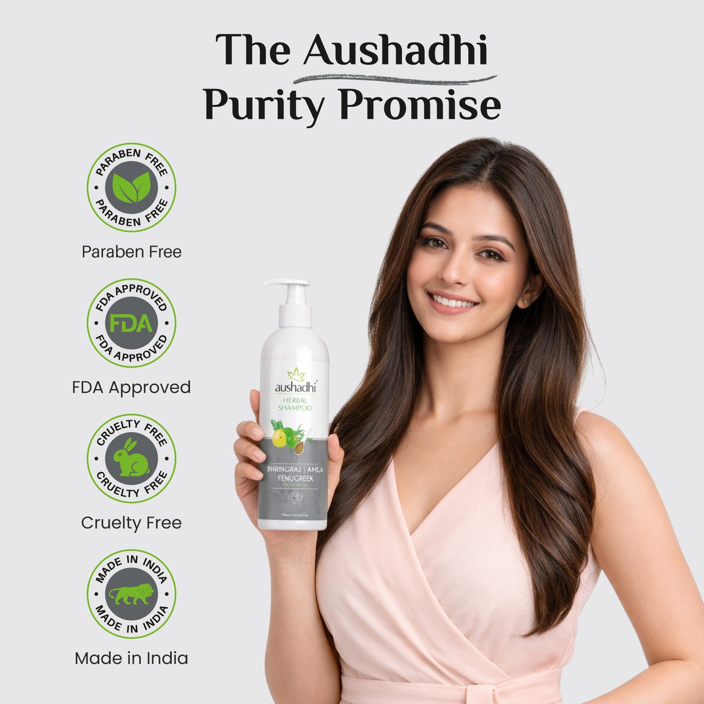 Aushadhi Herbal Shampoo (Bhringraj, Amla, Fenugreek )