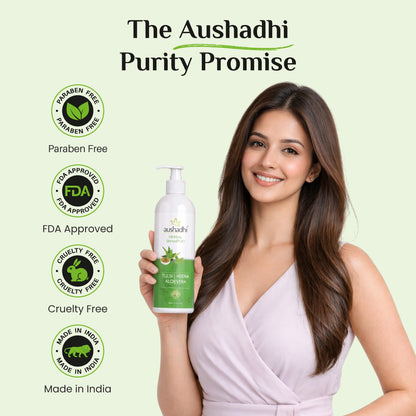 Aushadhi Herbal Shampoo (Tulsi, Heena, Aloevera)